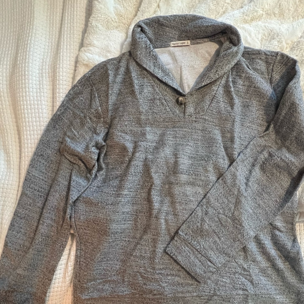 Marine Layer Grey Pullover Sweater - Nice Quality